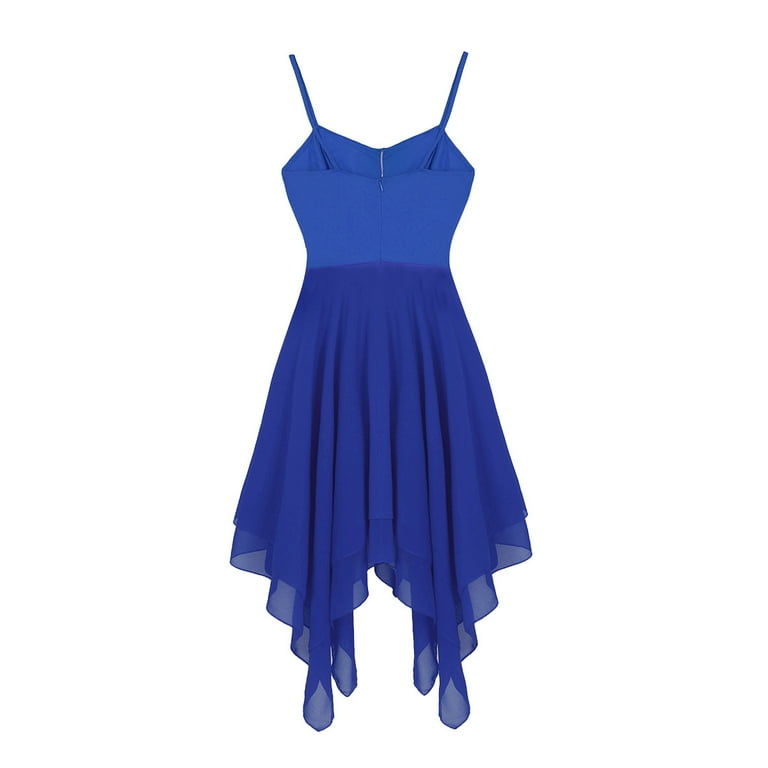 【sui 】V BALLET CAM vastwit Women Girls Chiffon Ballet Leotard Dress Cami Asymmetric
