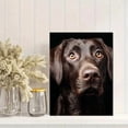 Chocolate Lab Portrait Canvas Print, Wall Decor Gift for Dog Lovers ...