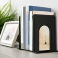 thumbnail image 6 of Clearance Under 5$ 2 Pairs of Black Bookends, Fdelink 2 Pairs Bookend Stopper Non Slip Bracket Book Book End &Craft&Stationery, 6 of 9