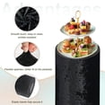 thumbnail image 3 of Uxcell Conjunto de 3 Fundas de Cilindro de Spandex Cubierta de Plinto, Negro (Tela de Terciopelo-Grande), 3 of 5