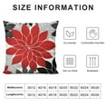 thumbnail image 5 of QZHH  Red and Black Gray Pillow Cover White Grey Modern Dahlia Floral Throw Pillows Covers 2 Pcs Farmhouse Outdoor Pillow Case Decorative Cushion Cover for Home Couch Bed Sofa Decor, 5 of 5
