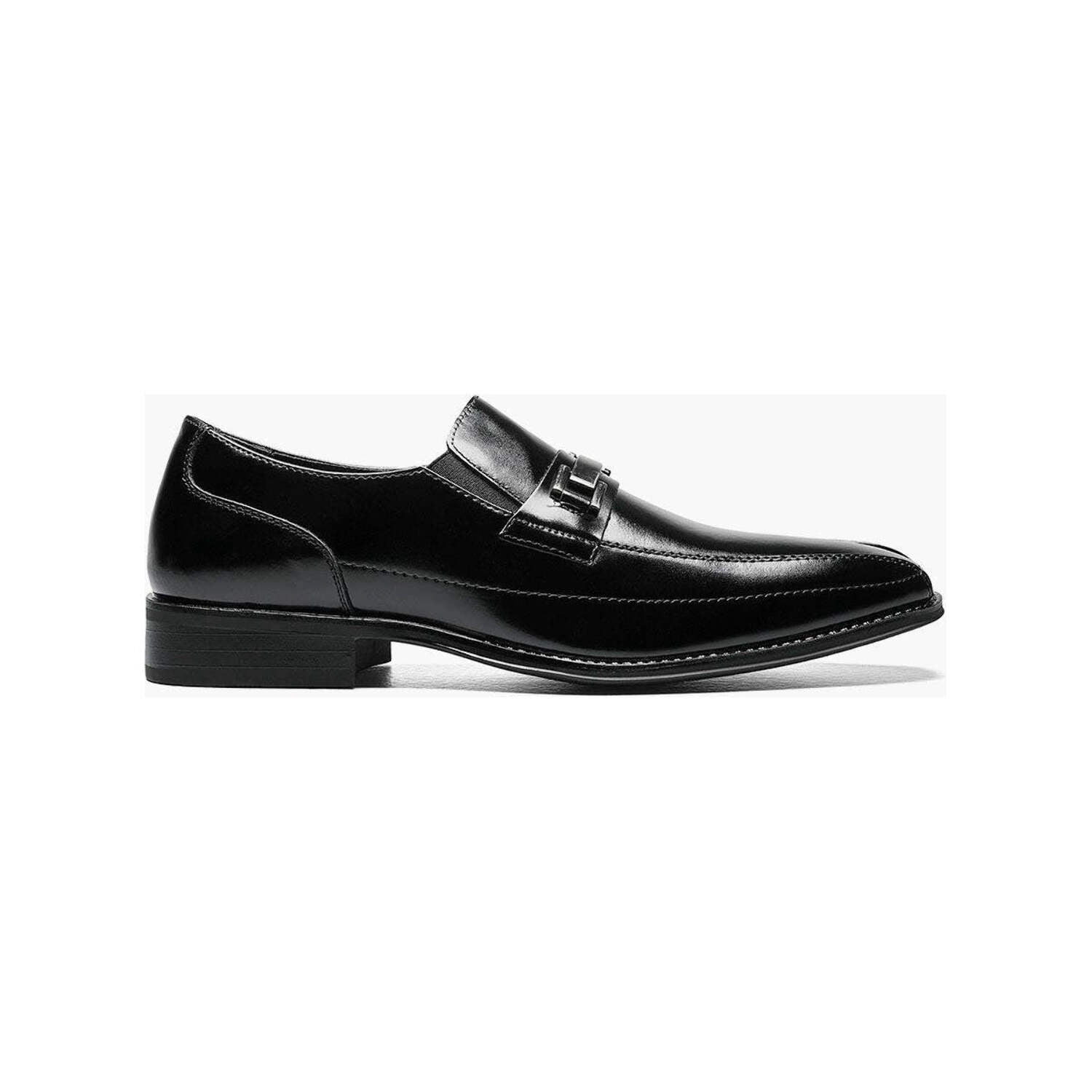 Stacy Adams Wakefield Bike Toe Bit Slip On Shoes Black 20141 