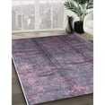thumbnail image 2 of Ahgly Company Indoor Square Mid-Century Modern Purple Oriental Area Rugs, 3' Square, 2 of 6