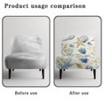 thumbnail image 6 of HELLHERO Seashells Coral Starfish Armless Chair Slipcover, Anti-Wrinkle Dustproof Armless Accent Chair Cover for Living Room Living Dining Room, 6 of 8