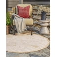 thumbnail image 3 of Rugs.com Outdoor Aztec Collection Rug – 8 Ft Round Natural Flatweave Rug Perfect For Kitchens, Dining Rooms, 3 of 5