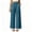 Dark Blue, variant on Women's Lightweight Lace Hem Beach Pants Ruffle Elastic Waist Wide Leg Palazzo Pants Textured Summer Pockets Casual Pants Fashion Bottoms White