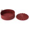 Wdftyju Freidora de aire resistente al calor, sartén de silicona para parrilla, olla de cesta gruesa para hornear en la cocina Wdftyju 6ws0qu1fq8ct1at5