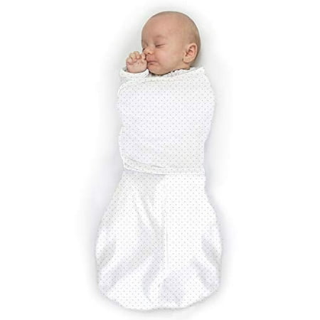 UPC: 0817606026286 | SwaddleDesigns Omni Swaddle Sack for Newborn with Wrap & Arms Up Sleeves & Mitten Cuffs Polka Dots Sterling