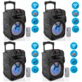thumbnail image 3 of Pyle PPHP844B Portable Bluetooth Speaker System w/ Flashing Party Lights(4 Pack), 3 of 10