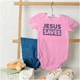 thumbnail image 4 of Jesus Saves Christian Religious Romper Boys or Girls Infant Baby Brisco Brands 6M, 4 of 6