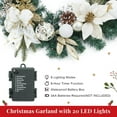 6 Ft PreLit Christmas Garland, Lighted Christmas Garland with 20