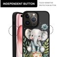 thumbnail image 2 of Compatible with iPhone 15 Pro Case, Long Nose Elephant Case for Case Girls Women, Scratch-Resistant Shockproof Protective Cover 6.1 in - Clear Black, 2 of 5