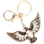 2 Pack Pendant Keychains for Car Keys Eagle-shape Hanging Decor Guy Gift Animal Rhinestone Ornament Man