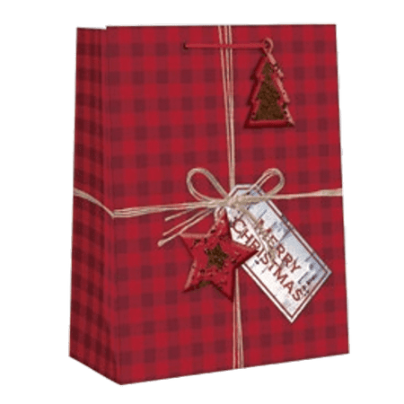 Paper Images 2Pack Accented Farmhouse Giftbag - - Wrapped Present - / Large
