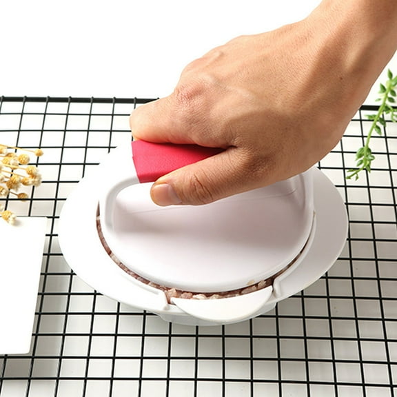 FRCOLOR Plastic Burger Press Round Meat Beef Maker Mould Burger DIY Mold Kitchen Tool