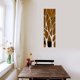 thumbnail image 4 of Injueey Espejo pegatinas de pared cartel tridimensional decoración del hogar espejo acrílico restaurante superficie arte fondo Decoración del hogar Dorado 135x37cm Injueey HA074985-06, 4 of 6