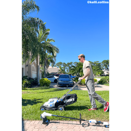 HART 20-Volt 16-Inch Push Lawn Mower Kit, (2) 20-Volt 4.0Ah Lithium-Ion Batteries, (1) Battery Charger