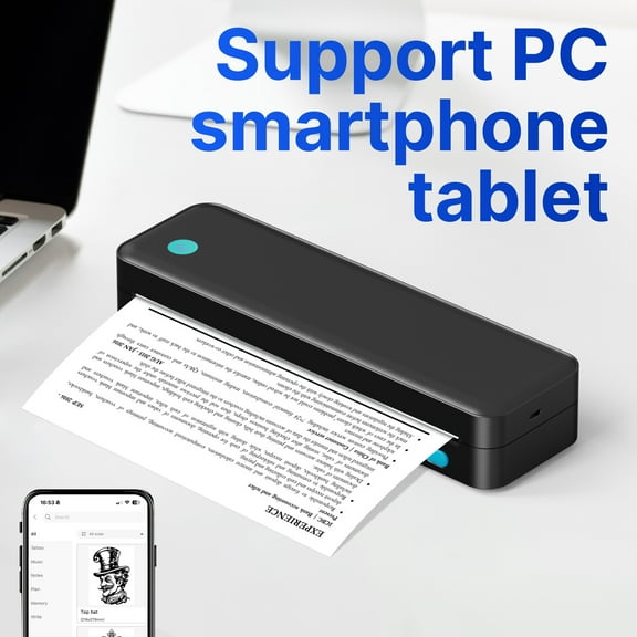 CHIVALZ Portable Printers for Travel, Support & 8.5"x11" US Letter Size, for Home Use Suitable for Phone & PC