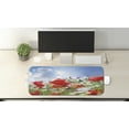 thumbnail image 2 of Country Computer Mouse Pad, Idyllic Spring Meadow Poppy and Daisy Flowers Sunny Air Clouds Garden Design, Rectangle Non-Slip Rubber Mousepad Large, 31" x 12" Gaming Size, Multicolor, by Ambesonne, 2 of 2