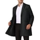 thumbnail image 1 of Abrigos de espiga Inspire Chic para hombres, corte clásico, abrigo de invierno de una sola fila, XL, negro, 1 of 6