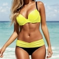 thumbnail image 2 of XIAOCHA Women's High Waist Push Up Padded Bikini Set Two Piece Tankini Swimsuit Bathing Suit, 2 of 8