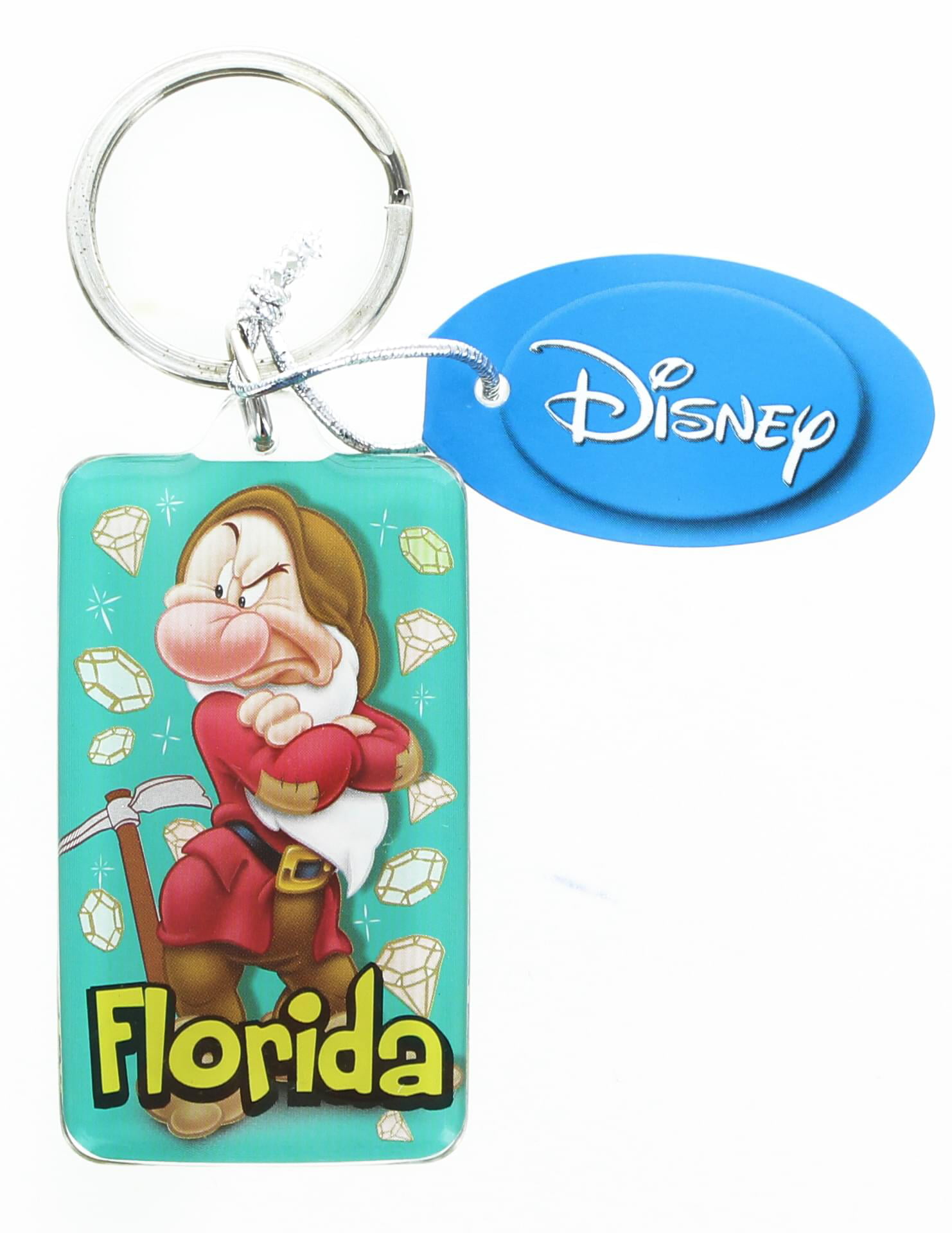Disney GRUMPY Snow White & the Seven Dwarfs Pewter Metal Figurine Keychain P 