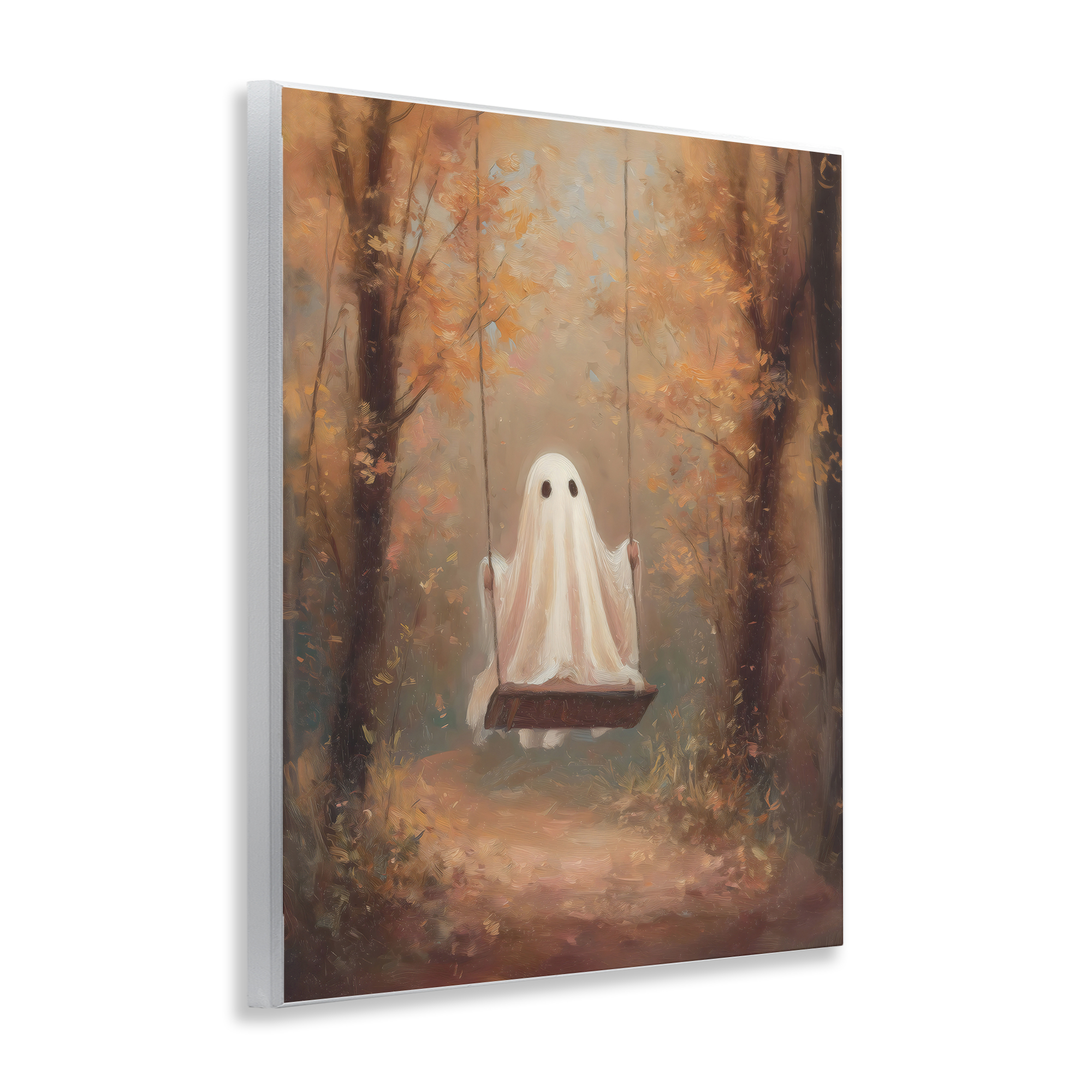 Eerie Swinging Ghost Wall Plaque Art, design by Arlington Prints