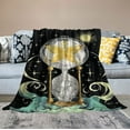 thumbnail image 2 of COMIO  Moon Sun Pattern Throw Blanket Bohemian Mysterious Blanket for Kids Boys Girls Hourglass Pattern Print Blanket for Chair Office Room,Throw, 2 of 6