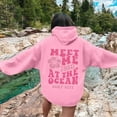 thumbnail image 5 of felwors Preppy Hoodie Oversized Sweatshirt for Women Letter Graphic Long Sleeve Drawstring Pullover Y2k Hoodies Pink, L, 5 of 6