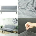 thumbnail image 3 of US Stretch Solid Color Futon Slipcover Full Or Queen Size Armless Sofa Bed Cover, 3 of 5