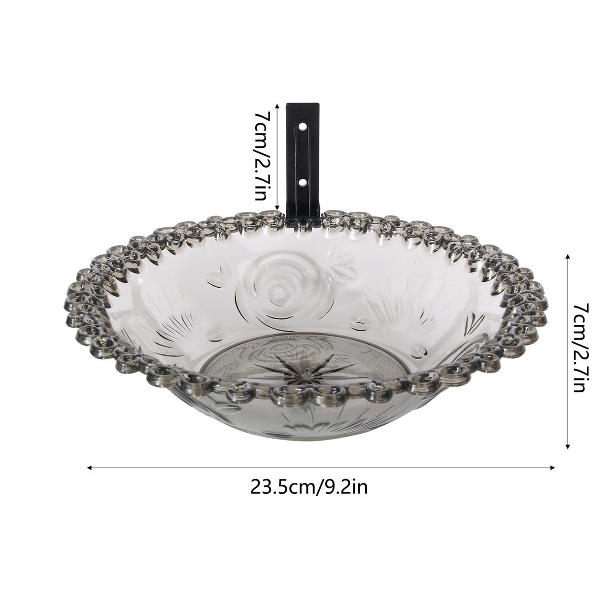 JilgTeok 2 Packs Bird Feeder Hanging Bird Bath Tray Water Bowl Outdoor Plastic Hummingbird Feeder Shower Bird Basin for Outdoors Garden Patio Decoration