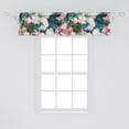thumbnail image 2 of Ambesonne Garden Window Valance with Rod Pocket, Apple Flowers Watercolor, 54" X 18", Dark Pink and Pale Teal, 2 of 2