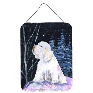 Caroline's Treasures SS8346DS1216 Clumber Spaniel Wall or Door Hanging Prints, 12x16, multicolor