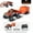 HB-011(Orange), variant on 1: 64 scale Bigfoot with trailer remote control car - equipped with lights, 2.4GHz remote control, alloy structure, supporting speed regulation/steering