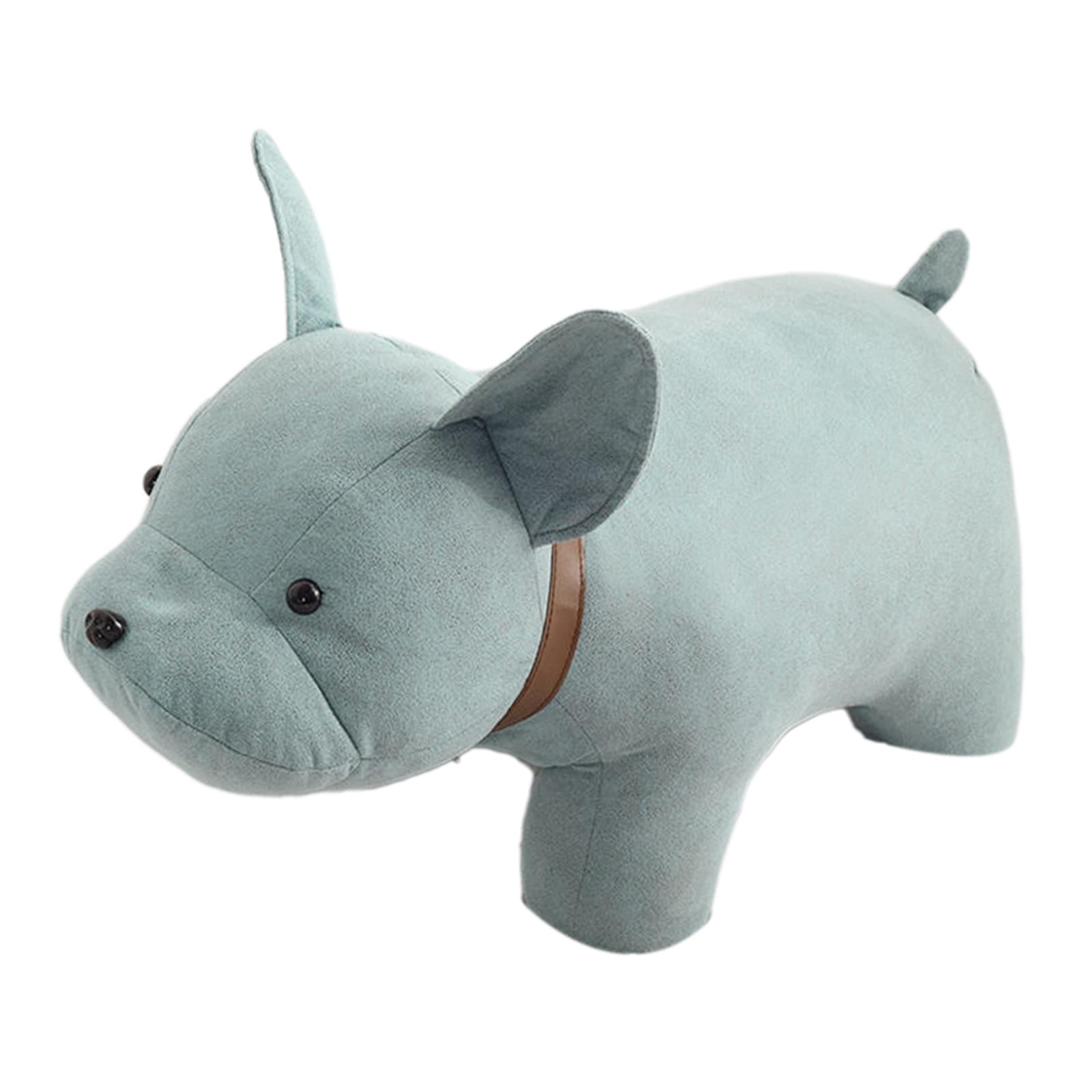 Kids Stool Storage Shoes Changing Animal Footstool for Decor Bedroom Indoor Blue dog