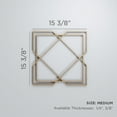 thumbnail image 3 of Ekena Millwork 15 3/8"W x 15 3/8"H x 1/4"T Medium Kiowa Decorative Fretwork Wood Wall Panels, Red Oak, 3 of 18