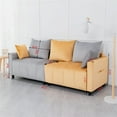 thumbnail image 6 of Modern Velvet Sofa Couch,3 Seater Sofa Couch with Cushion for Living Room,Light Grey & Yellow, 6 of 7