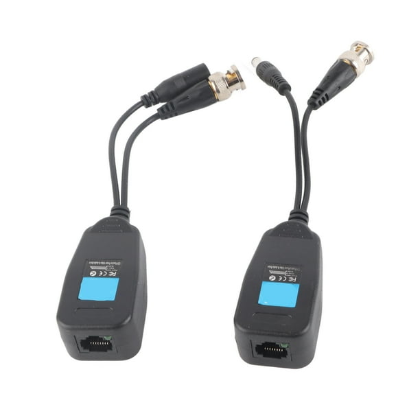 1 par de transceptores Balun de alimentación de video BNC coaxial pasivo para CCTV a conector RJ45