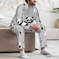 thumbnail image 7 of Zufioo Pandas Mens Pajamas Set, Mens Long-Sleeved Pajama and Pajama Pants,Pajamas Para Hombres,Men's Sleepwear-Large, 7 of 7