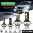 thumbnail image 2 of H7 LED Headlight Bulb Kit High/Low Beam 120W 6000K 60000LM Bright White Car Lights, 2 of 5