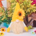 thumbnail image 3 of Lindo girasol abeja peluche elfos sin rostro muñeca abeja Festival hogar figuras para mesa decoraciones-verde y amarillo, 3 of 5