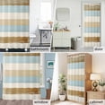 thumbnail image 6 of Abstract Blue Brown off White Fabric Shower Curtain Oil Painting Art Washable Shower Curtains for Bathroom, Waterproof Bath Curtain with Hooks Home Decor 72x72in, 6 of 8