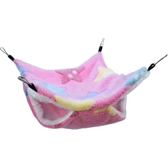 Dou-ble Layer Warm Pet Hammock Hanging Sleeping Bag Nest for Sugar Glider Squirrel Hamster