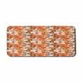 thumbnail image 1 of Orange Computer Mouse Pad, Old Fashioned Doodle Flora Abstract Blooming Meadow in Summer Theme, Rectangle Non-Slip Rubber Mousepad X-Large, 35" x 15" Gaming Size, Sky Blue Orange Brown, by Ambesonne, 1 of 2