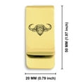 thumbnail image 2 of Stainless Steel Geometric Polygon Buffalo Animal Classic Slim Money Clip Credit Card Holder, 2 of 2
