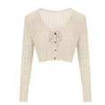 thumbnail image 5 of Wensltd Women's Knit Sweater Cardigan Long Sleeve Open Front Top with Pocket Casual Outwear, 5 of 7