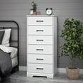 thumbnail image 6 of Prepac Rustic Ridge Farmhouse Dresser, White Dresser for Bedroom, Chest of Drawers with 6 Drawers 18.5"D x 23.75"W x 51.5"H, WDBH-1606-1, 6 of 12