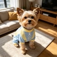 thumbnail image 4 of Breathable Mesh Dog Sun Protection Jumpsuit with D-Ring, Summer Cooling Pet Clothes for Small Dogs, Lightweight 4-Leg Puppy Outfit, Quick Dry Dog Sunsuit for Yorkie, Maltese, Outdoor Use, 4 of 5