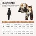 thumbnail image 4 of Honeii Vintage Colorful Flower Puppy print Women's Pajama Sets Long Sleeve Button Down Sleepwear Nightwear Soft Pjs Lounge Sets-XX-Large, 4 of 7