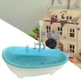 thumbnail image 1 of 1/6 casa de muñecas bañera casa de muñecas decoración muñeca casa de muñecas simulación de juguete Azul perfke Bañera de casa de muñecas, 1 of 9